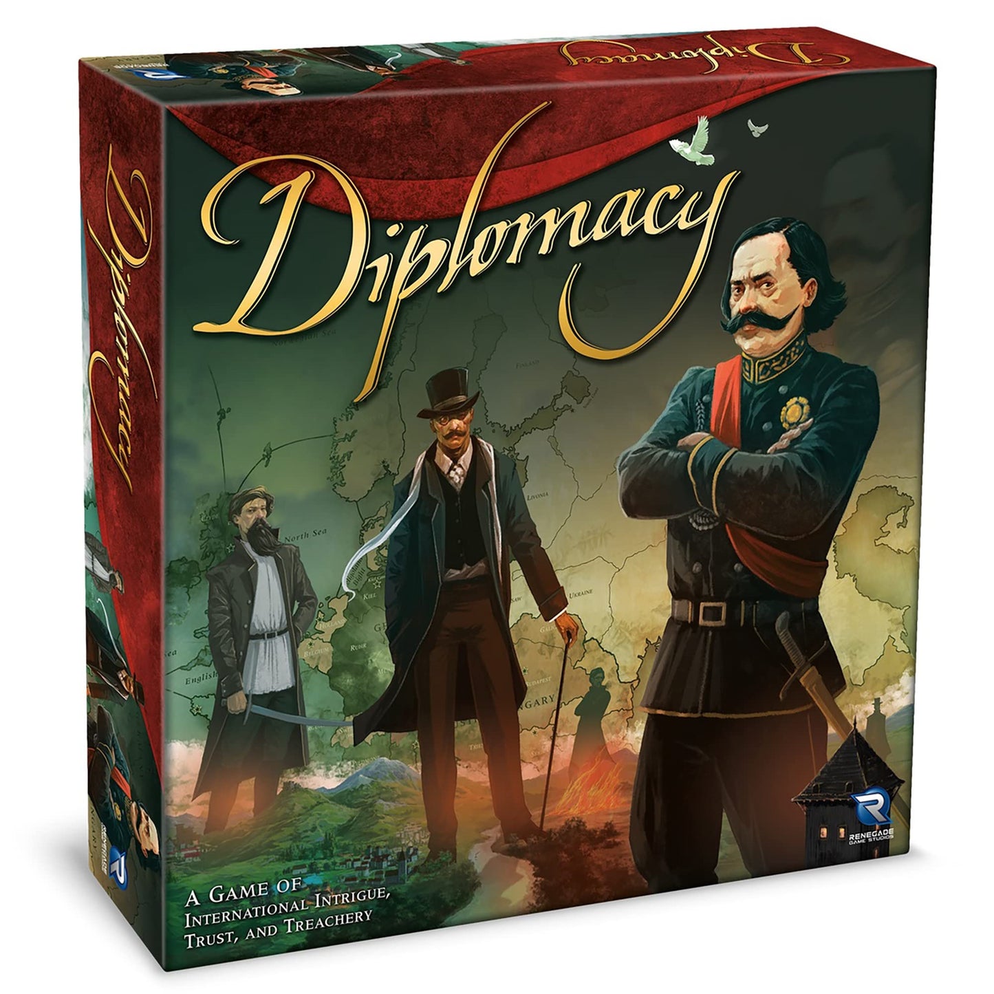 Renegade Game Studios Diplomacy Board Game - Strategy for 2-7 Players, Ages 12+, Cardboard, Multi, Model RGS-02574