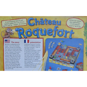 Rio Grande Games Chateau Roquefort Memory Board Game, Large, Blue and Yellow, Cardboard, Ages 6+, 2-4 Players, 30 Min