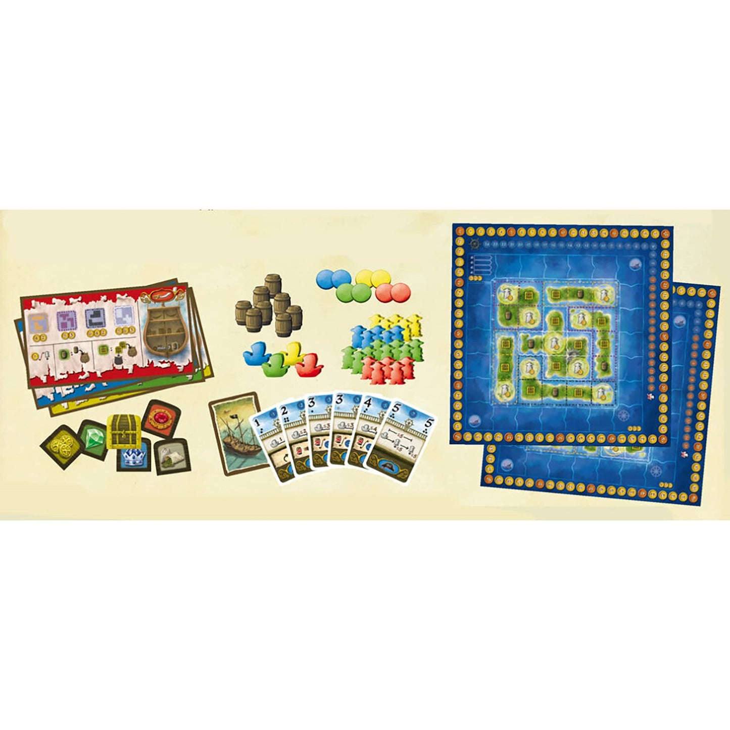 Rio Grande Games: Glory Islands - Pirate Adventure Board Game. 2-4 Players. Ages 14+, 30-60 Min Game Play