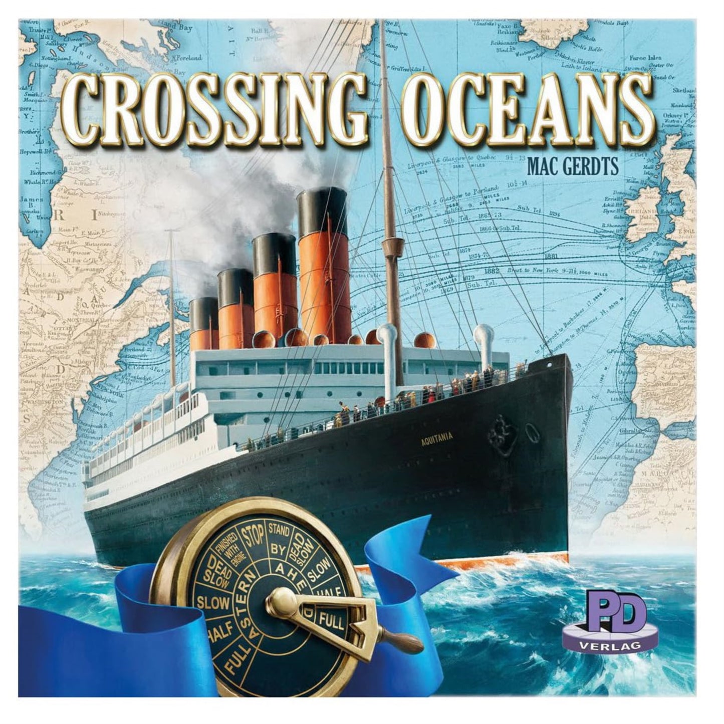 Rio Grande Games Crossing Oceans - Economic Themed Board Game, 19Th Century Maritime Strategy Board Game, Pd Games, Rio Grande G