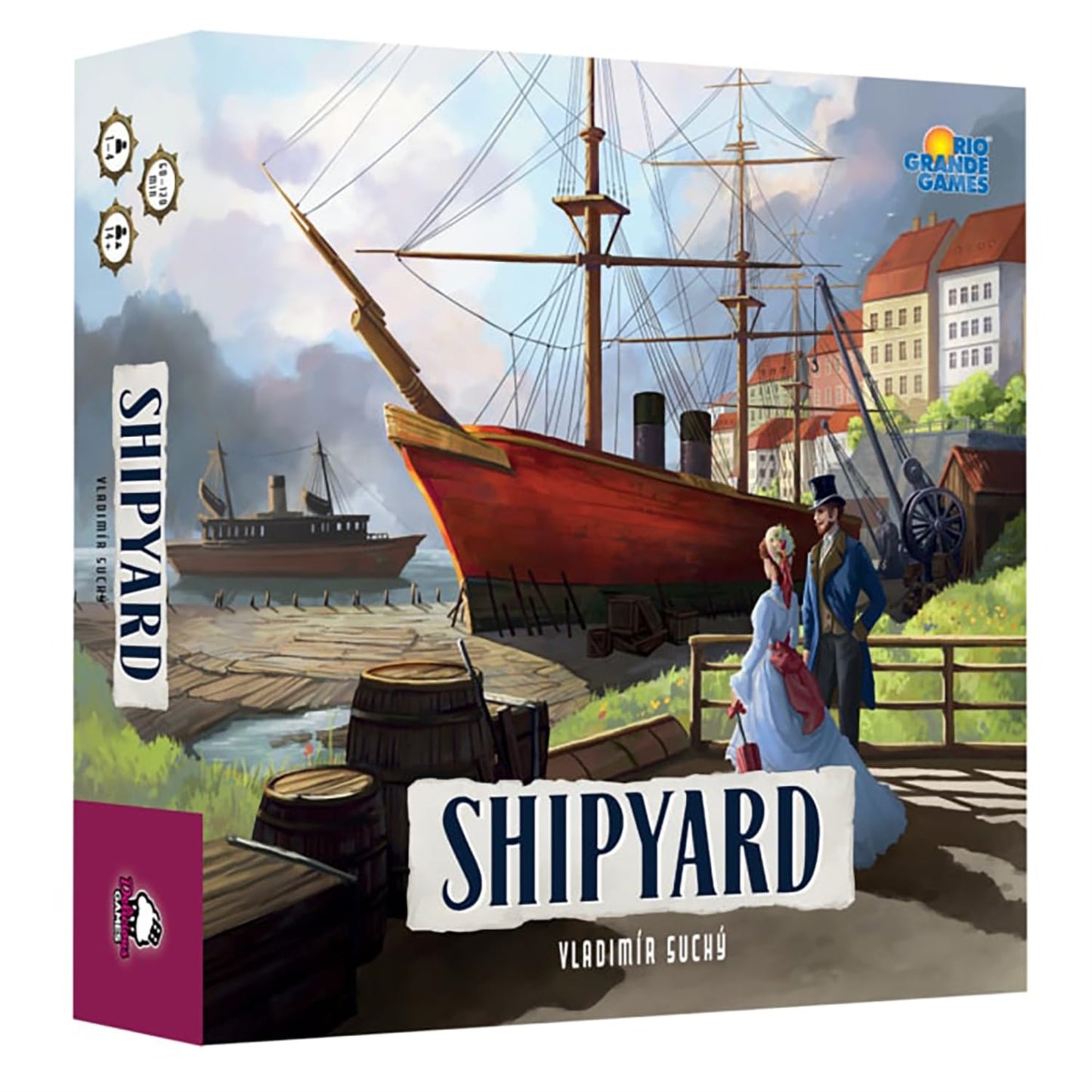 Rio Grande Games: Shipyard 2Nd Edition - Strategy Board Game, 19Th Century Shipbuilding, Economic & Worker Placement, Age 14+, 1-4 Players, 90-120 Min