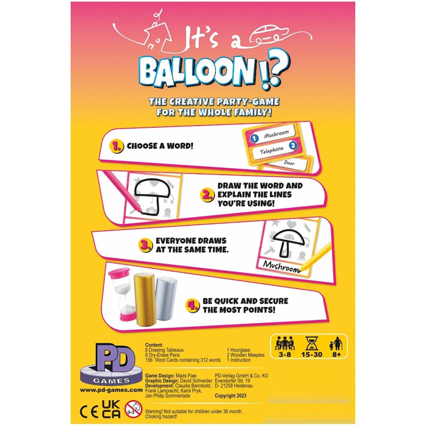 Rio Grande Games: It'S A Balloon - Word Guessing Drawing Game, Hilarious Party Game, Interactive Family Game, Ages 8+, 3-8 Players, 15-30 Min