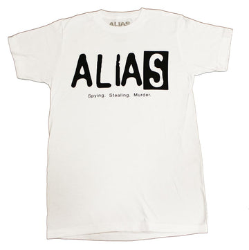 Alias Logo Men'S White T-Shirt - Small