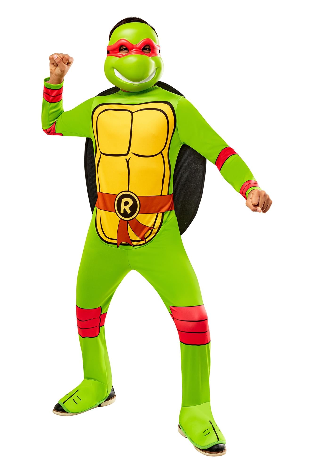Rubies Child'S Teenage Mutant Ninja Turtles Raphael Costume Jumpsuit, Shell, And Half-Mask For Themed Parties And Halloween, Medium