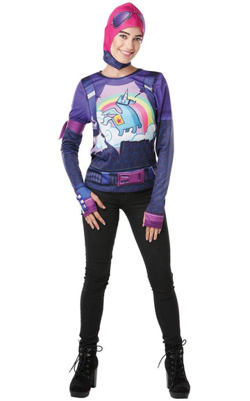 Fortnite Brite Bomber Teen Costume Top & Cap - 13-14 Yrs