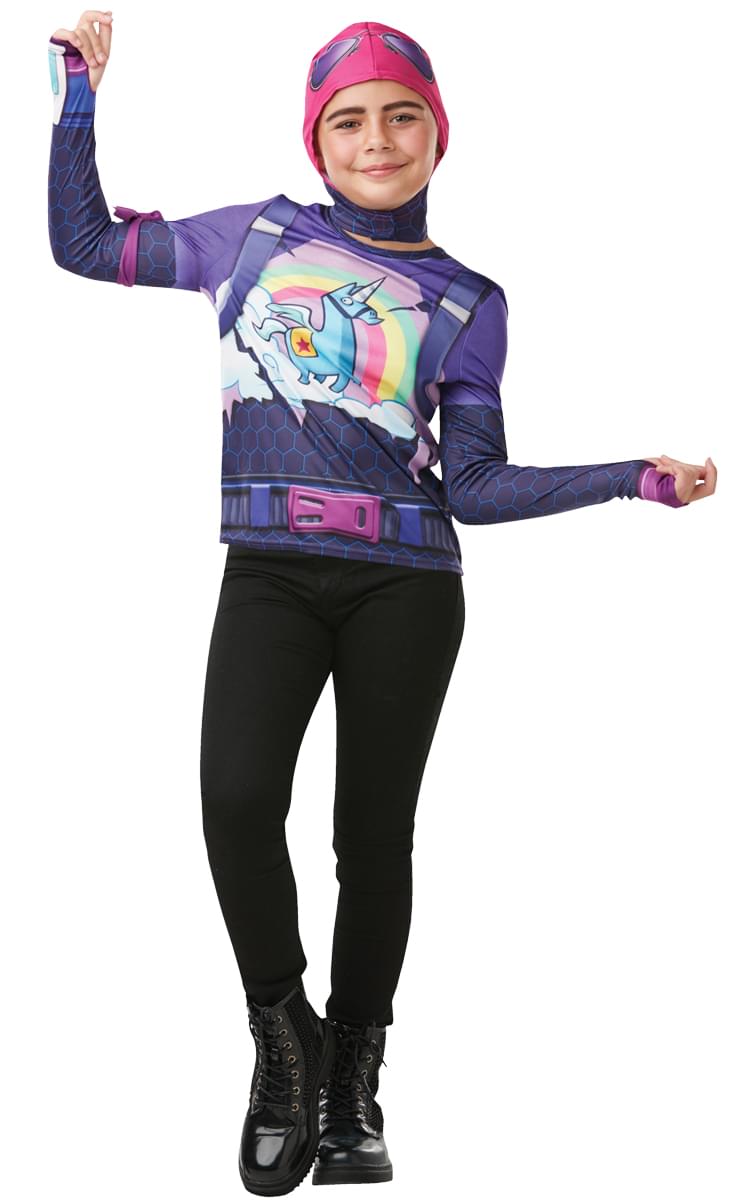 Fortnite Brite Bomber Teen Costume Top & Cap - 11-12 Yrs