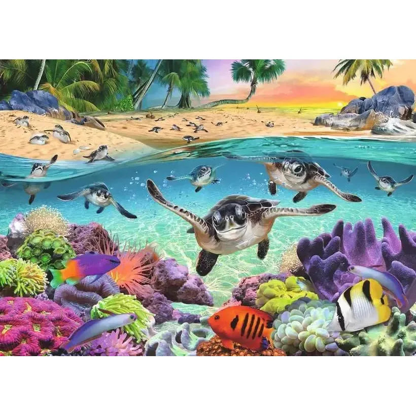 Race of the Baby Sea Turtles 500 Large Piece Jigsaw Puzzle Ravensburger