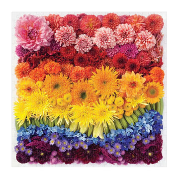 Rainbow Summer Flowers 500 Piece Jigsaw Puzzle Galison