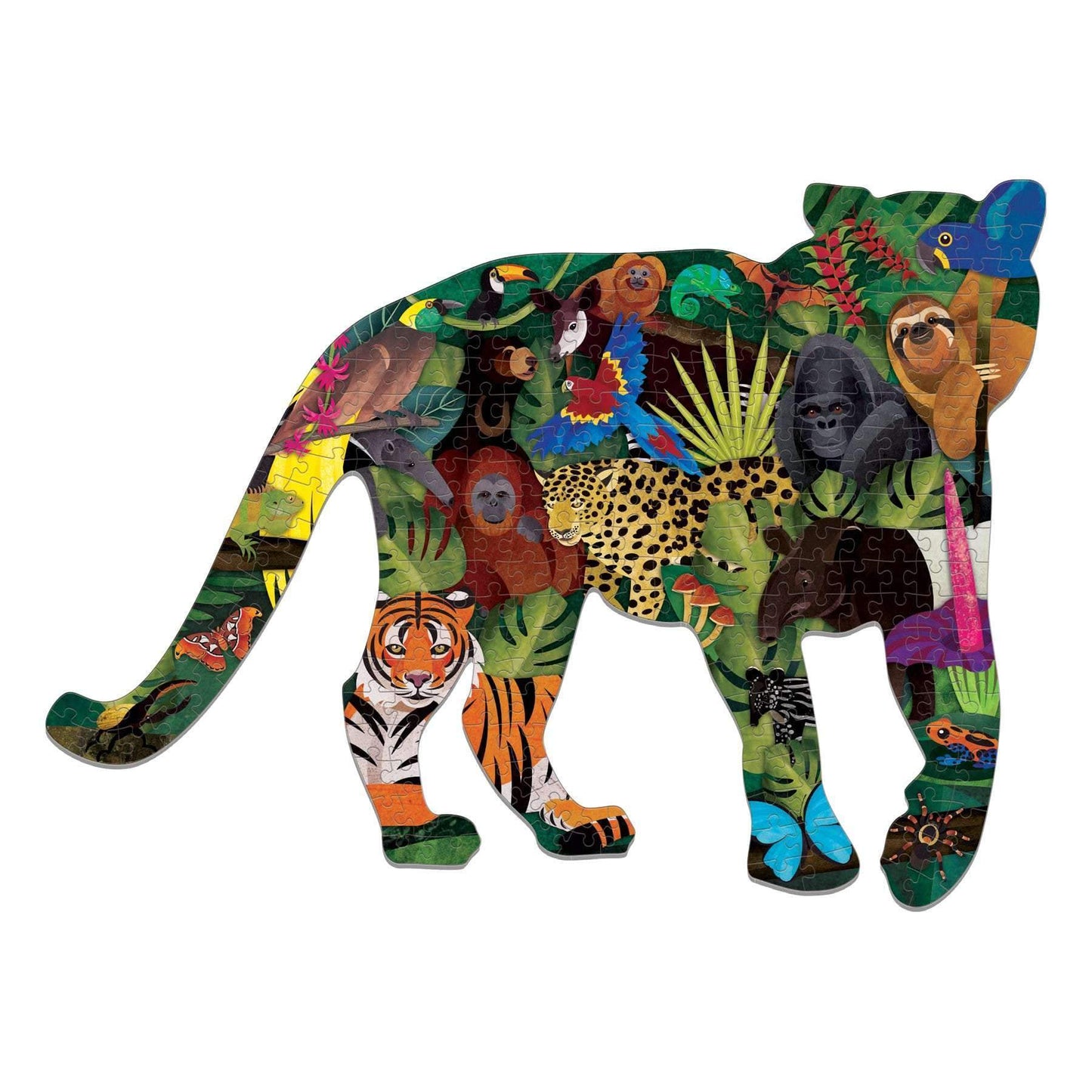 Rainforest 300 Piece Shaped Jigsaw Puzzle Mudpuppy