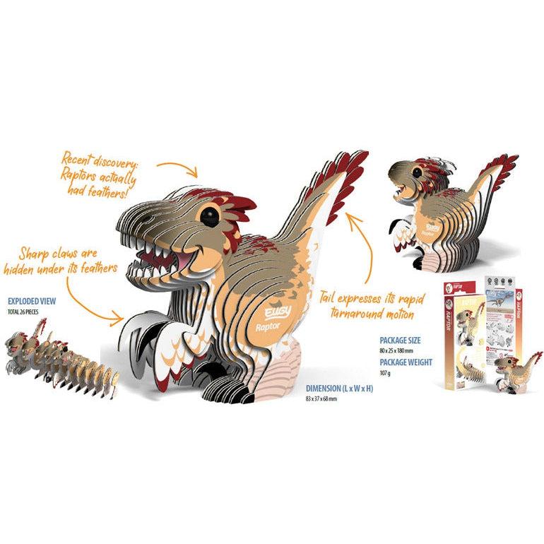 Raptor 3D Cardboard Model Kit Eugy