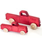 Montessori Educational Red Wooden Pickup Truck for Toddlers 1–3 | Eco-Friendly Maple Wood Toy | Made in the USA 🇺🇸
