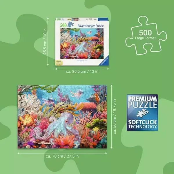 Reef Life 500 Large Piece Jigsaw Puzzle Ravensburger