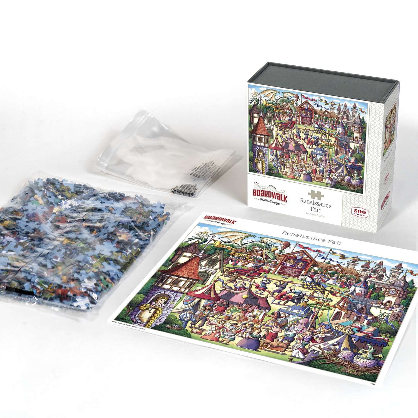 Renaissance Fair 500 Piece Jigsaw Puzzle Boardwalk