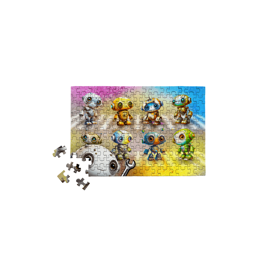 Robots Science Lovers 150 Piece Mini Jigsaw Puzzle Micro Puzzles