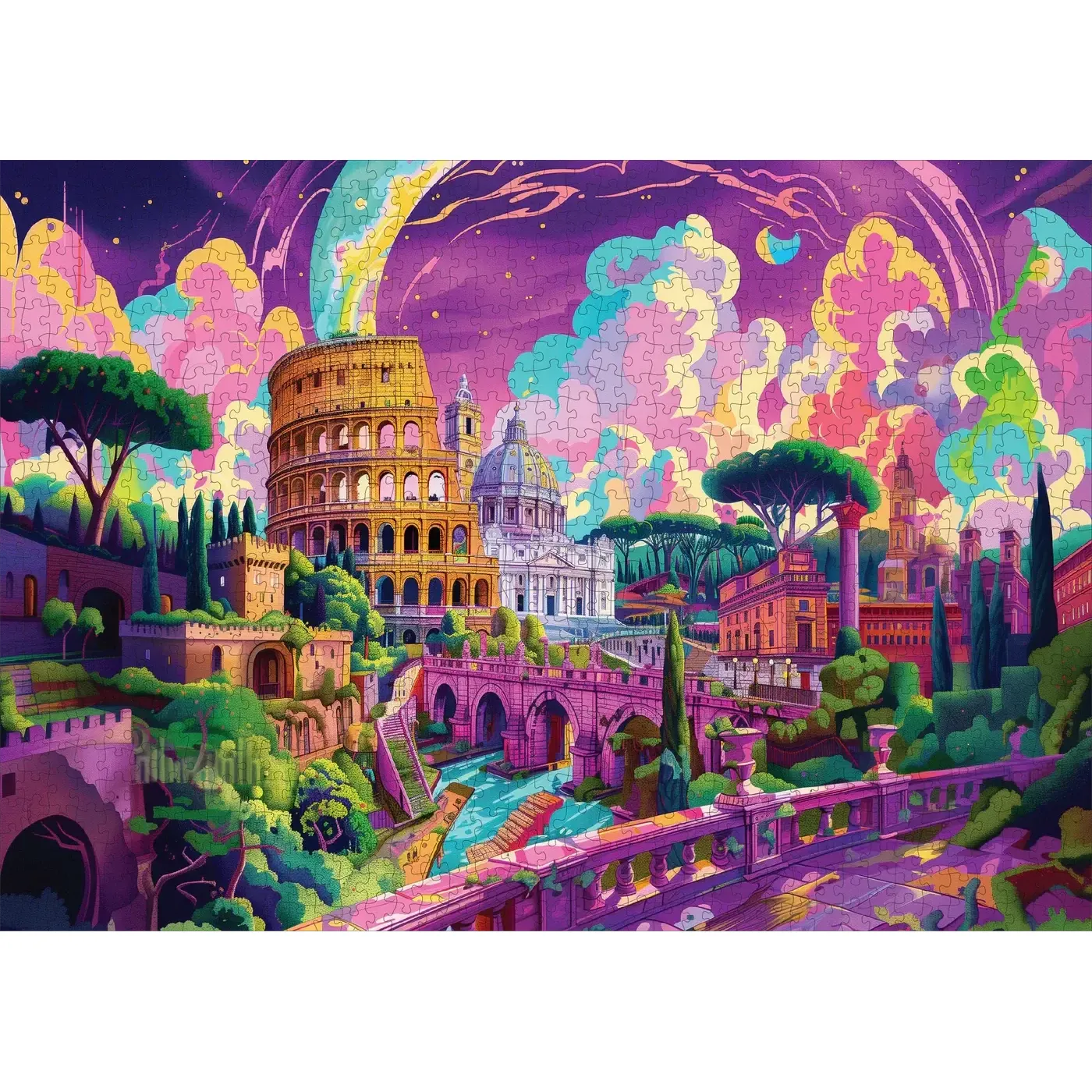 Roman Riddle 1000 Piece Jigsaw Puzzle Trippy