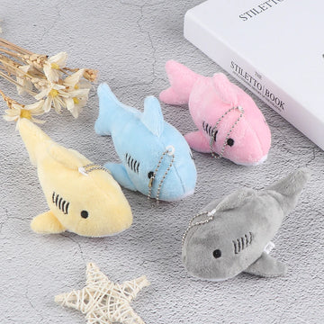 12CM  Keychain Gift Shark Plush Stuffed TOY DOLL  Kids Small Mini Cute Marine Animals Plush Toys
