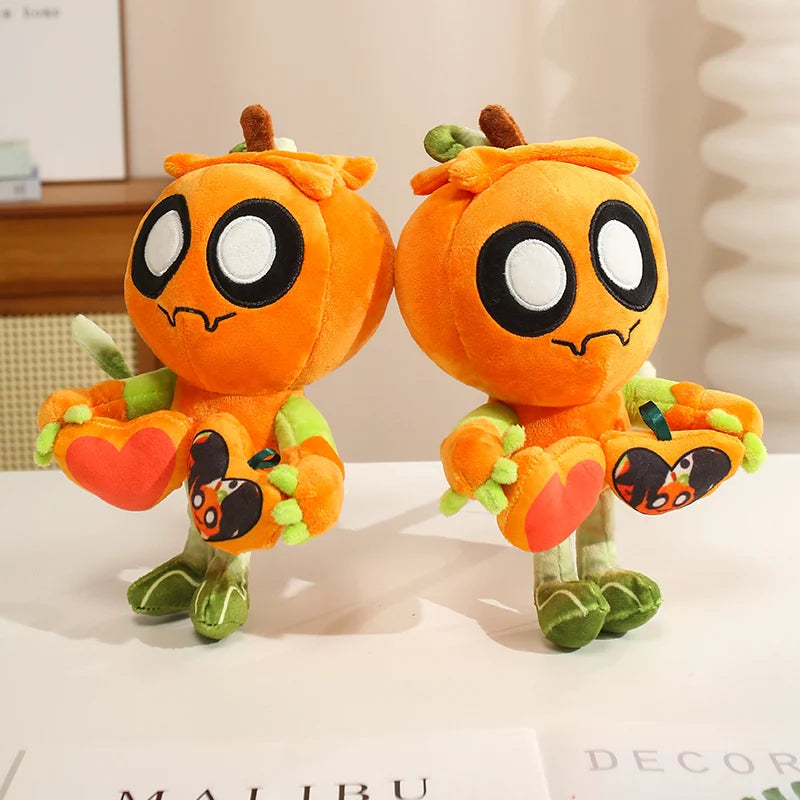 Adorable Dandy World Game Character Plush Clock Pumpkin Strawberry Transform Image Stuffed Doll Home Decro