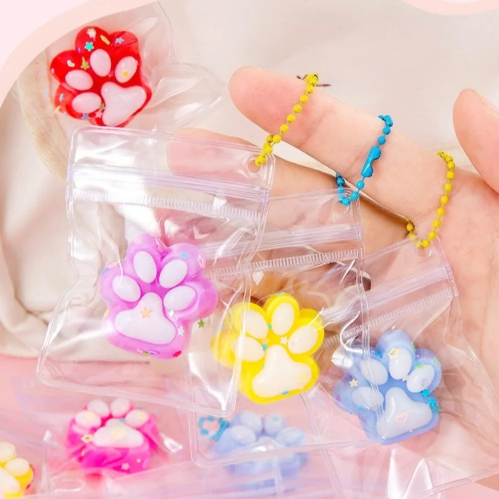 10pcs Cat Claw Pinch Fun Ice Transparent Cat Claw Mini Squishy Toy, Boys and Girls Toys