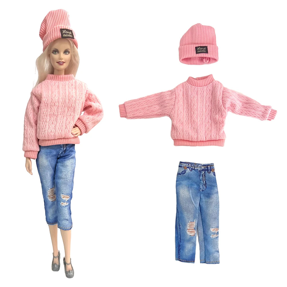 NK 1/6 Doll Princess Hot Sell Fashion Doll Dress Pink Suit For 11.5 Inch Doll Clothes Hat For 29CM Dolls Accessories Gift Toy JJ