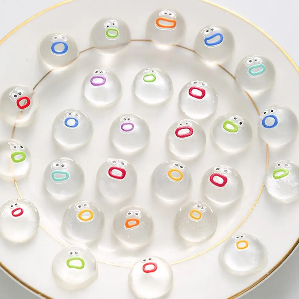 1-20pcs Mini Cute Transparent Fidget Small Silicone Emotion Fidget Poppers Sensory Fidget Toys Soft Funny Stress Relieving Toys