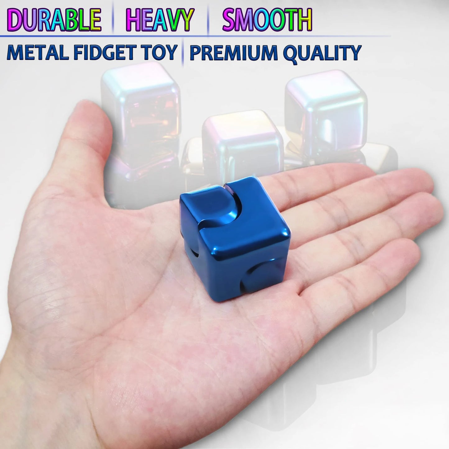 Metal Cube Rotating Fingertip Gyroscope Fidget Anti Stress Toys Adult Office Home Travel Portable Spinner Toys Christmas Gifts