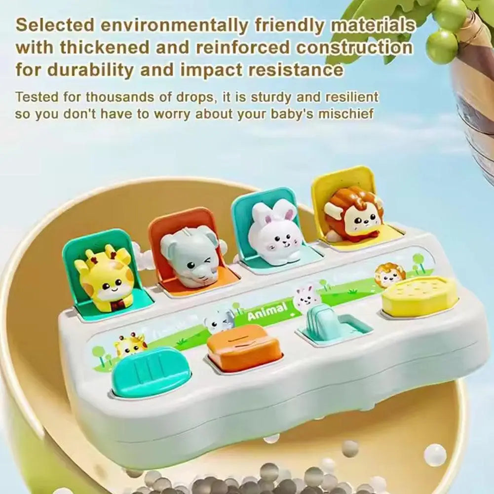 Montessori Pop up Animal Toys and Learning Boxes - Enhance Logic and Motor Skills, for Children's Birthday Gifts