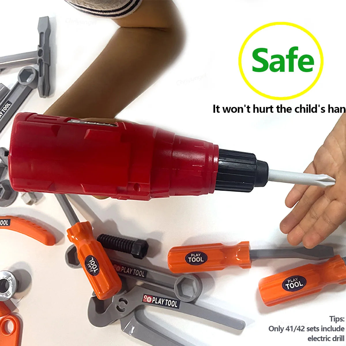 38/42 PCS Pretend Tools Kit Kids Play Repair Tool Set Plastic Construction Toys with Screwdrivers for Toddler Boys Girls Child