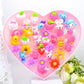36Pcs Kids Cute Rings Resin Cartoon Jewelry Flower Shape Adjustable Ring Set Creative Accessories Girl Gifts