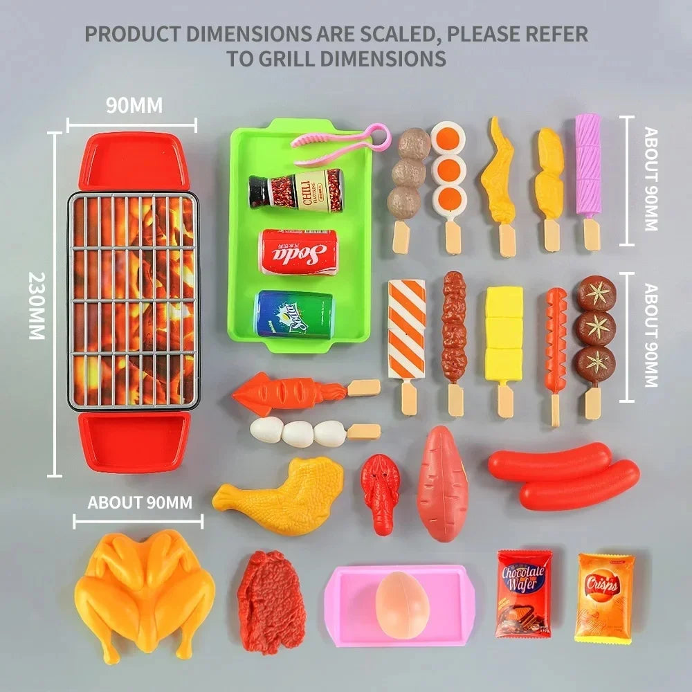 BHQ Bbq Simulation For Kids Prank Game Children's Kitchen Toys Kitchenware Cooking Play The Role Of A Barbecue Pretend Play Toys