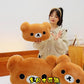 Cute Rilakkuma Big Head Plush Pillow Large Size Soft Stuffed Toy Cushion Bedroom Sofa Decor Unisex Birthday Gift For Adult