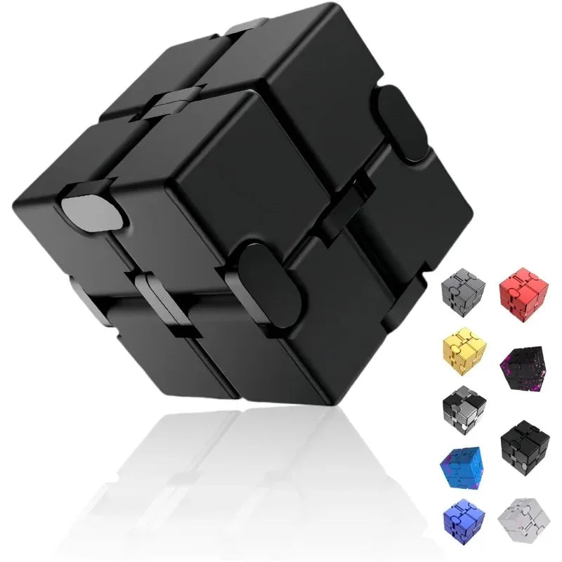 /Metal Infinity Fidget Cube for Stress and Anxiety Relief/ADHD, Fidget Finger Toys Durable Sensory Gift for Adults Teens