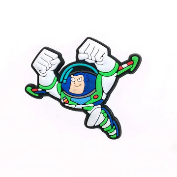 MESUCA 20pcs Buzz Lightyear Shoe Charms for Clogs Bubble Slides Sandals PVC Shoe Decorations Accessories for Christmas Gift@