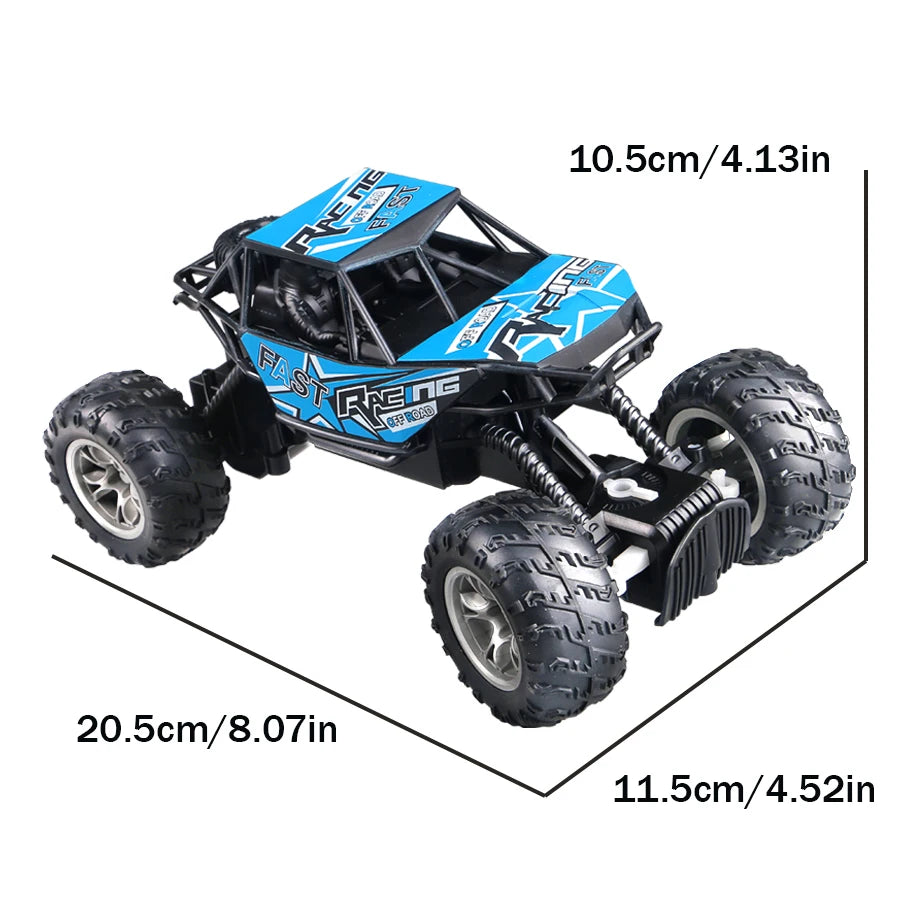 4-Way Remote Control Car with Lights, Anti-Slip Rubber Tires, Outdoor Off-Road Climbing Toy Car Model for Kidsren and Boys