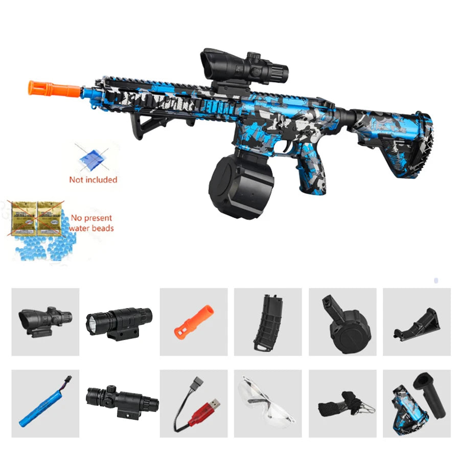 2026 New Model M416 Can Fire Gel Bullets 7-8mm, Electric and Infrared, Cross-Border Bestseller, Two Colors Available, Same Model as the Game Version