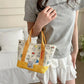 Miffy Kawaii Cartoon Rabbit Canvas Embroidery Handbag Bento Multifunctional Storage Bag Girl Gift Fashion Cute