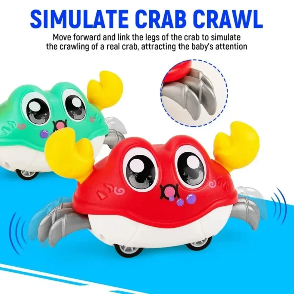Crawling Crab Toys for Baby,Crawling Sensory Toys Infant Learning Crawl Toddler Development Babies Interactive Walking for 0-12M