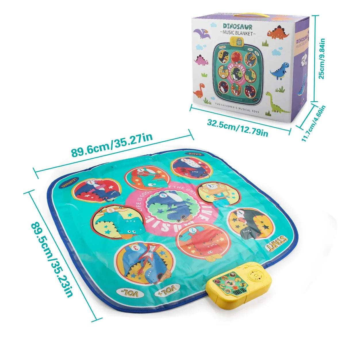 90x90cm Music Play Mat Educational Toys For Kids Large Elecrtic Dancing Mat With Lights Keyboard With 3 Game Modes Sport Toys