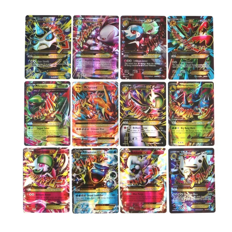 60/100Pcs English Pokemon Cards Shining MEGA GX Vmax TAG EX Vstar V Collection Cards Toys Children Gift