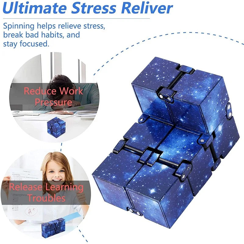 ~~Infinity Cube Flip Adhd Toys Anxiety Toy Fingertips for Game Puzzle Antistress Magic Finger Fidget Autism Hand Gifts Children