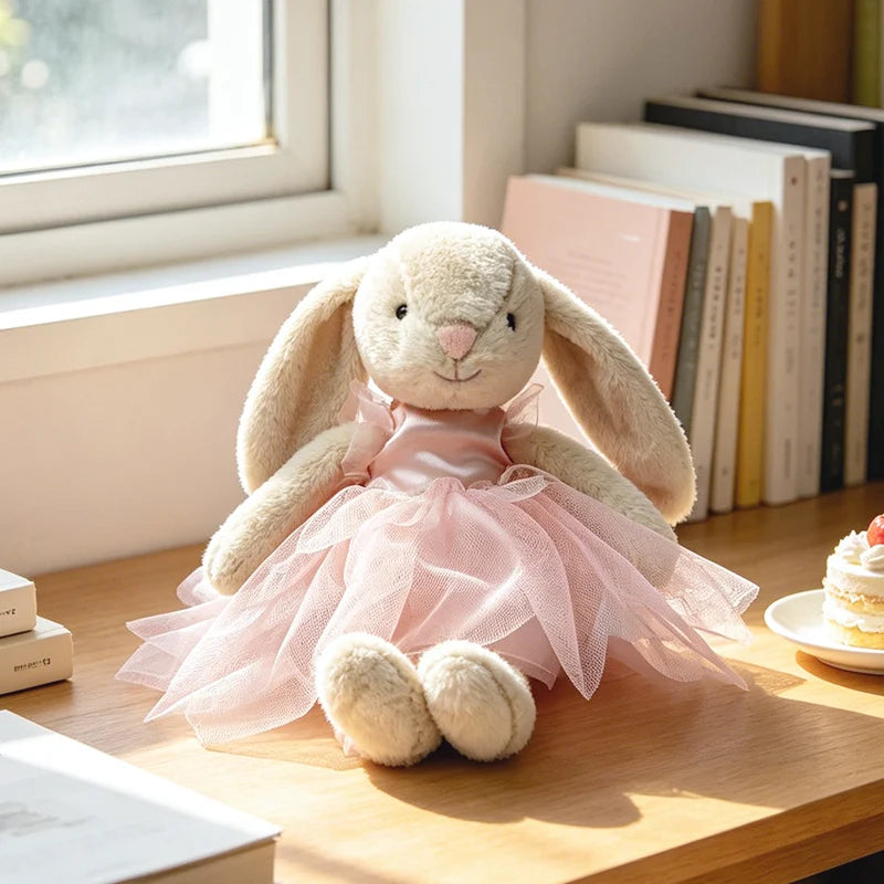 1Pc 28cm Cute Ballet Skirt Bear & Bunny Peluche Toy Lovely Appease Animal Dolls Rabbit Toys Birthday Christmas Gift
