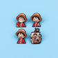 4pcs Anime Pirate Enamel Pins Set Cute Brooches for Backpacks Hat Lapel Pins Badges for Fans Gifts Toy Cosplay Accessories