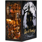 Book Nook Kit Dark Family DIY Wooden Puzzle Gothic Style Halloween Bookshelf Dollhouse Model Bookend Building Home Decoration