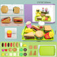 9 PCS Set Detachable Plastic Snack Hamburger Pretend Toy Kids Kitchen Play House Food Toy