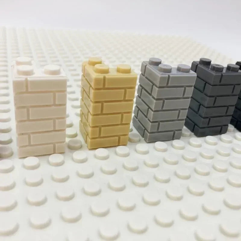 120Pcs DIY Model Accessories For Castle City MOC Scene Building Masonry Wall Building Blocks Compatible 98283 15533 Brick