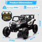 Joyracer 24 Volt Ride on Toys with Remote, 4WD Power UTV Wheels with 800W Motors, Bluetooth, Spring Suspension, LED Light, 3 Speeds, Black