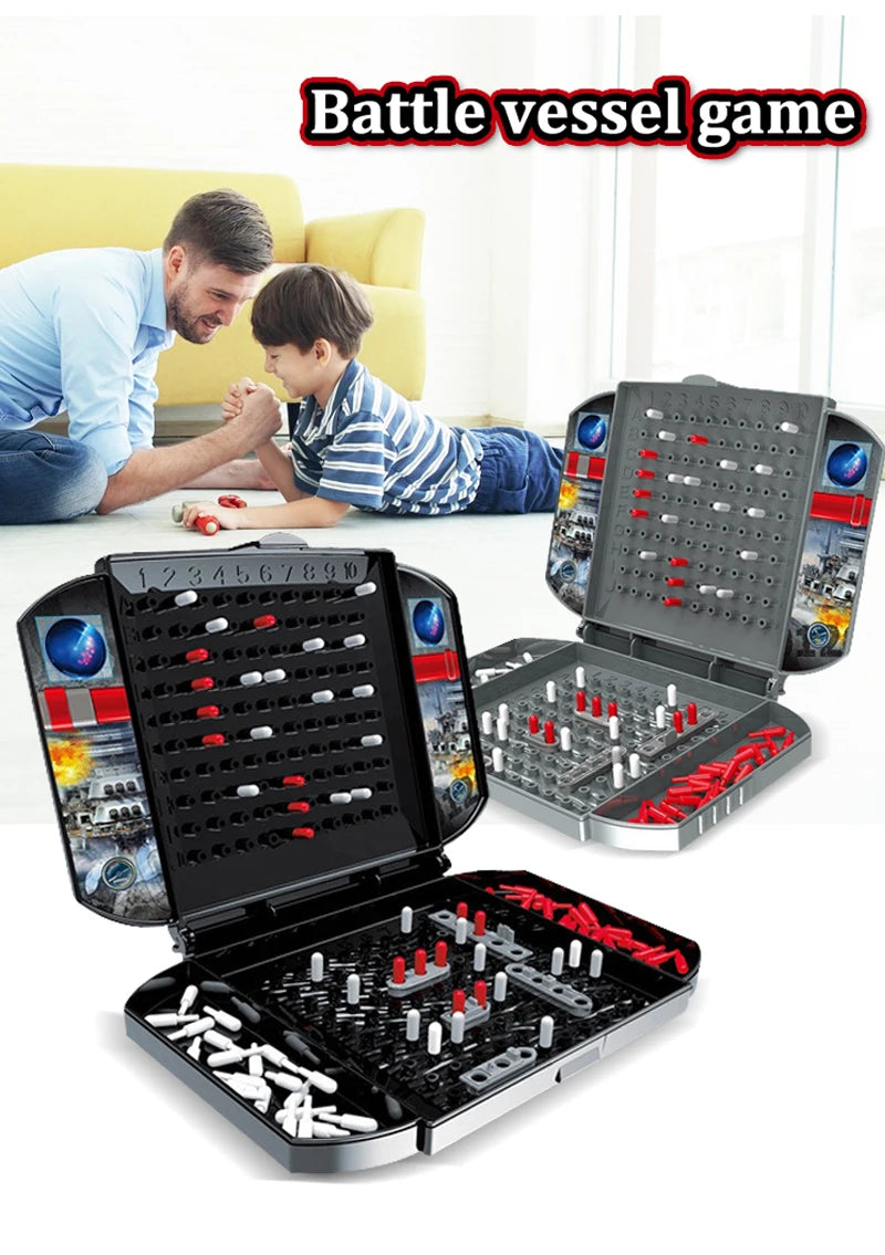 Children's Fun Battleship and Sea Ship Game Chess Simulation Land Military Strategy Naval Battle Chess Two Player Battle Toy