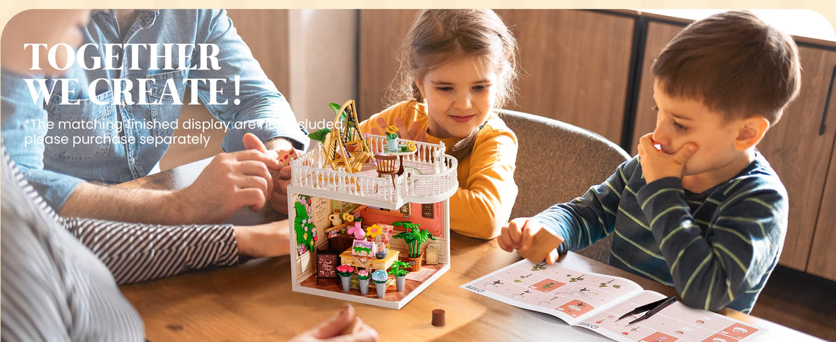 Rolife Super Creator Dollhouse Series Accessroies Sunny Break Terrace 3D Puzzle Roof Accessory for DW Series DIY Miniature House Building Model Kit