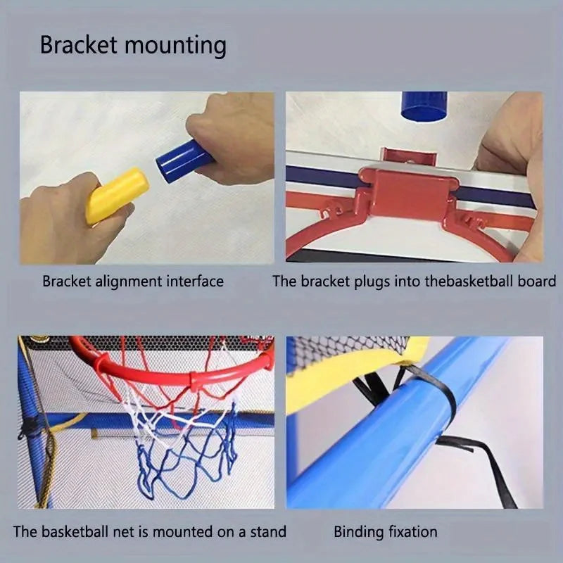 Arcade Basketball Game Set Indoor Outdoor Dual Play, Easy Setup with Pump & Balls, Kids Holiday Birthday Gift