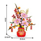 Creative City Bouquet, Peach Blossoms, Narcissus, Bonsai, Potted Plants, Building Block Models, Children's Home Decoration Toys
