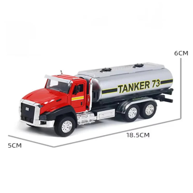 Kid Alloy Truck 1:50 Model Engineering Vehicle Excavator Bulldozer Head Dumper Truck Crane Tanker Toys Boy Children's Gifts